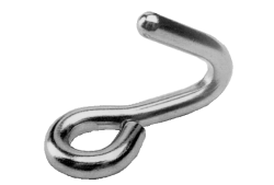10-Pack Larger Round S Shaped Hooks in Polished Stainless Steel Metal  (Large)